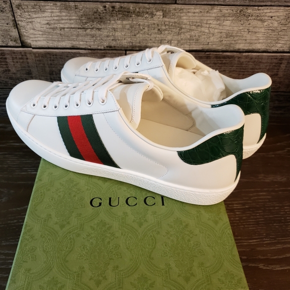 **SOLD **SOLDGucci Mens White Ace Shoes Gucci size 11.5 *READ DETAILS* Authentic - Picture 6 of 16